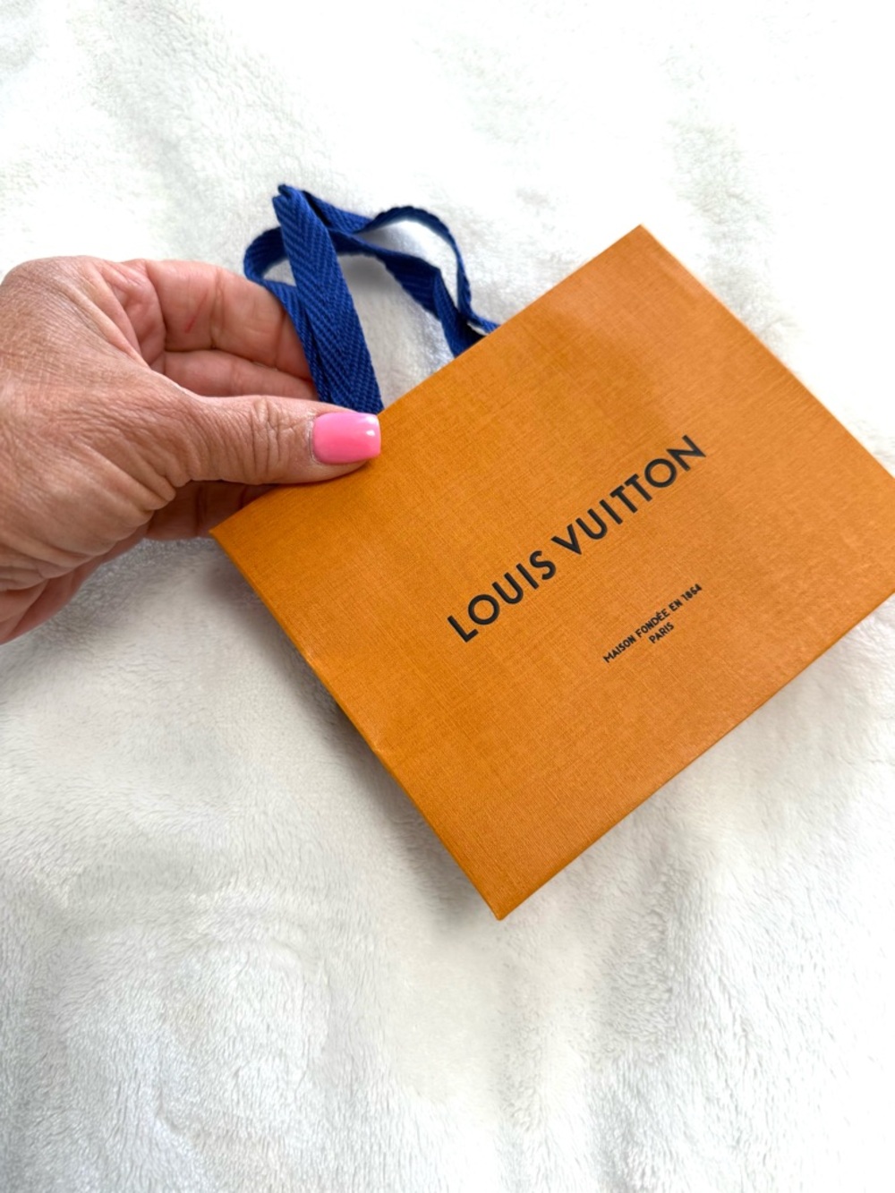 Louis Vuitton Small Gift Bag With Gold Ribbon